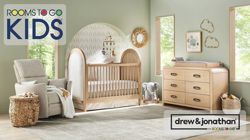 Rooms To Go Kids offers grow-with-me nursery collections