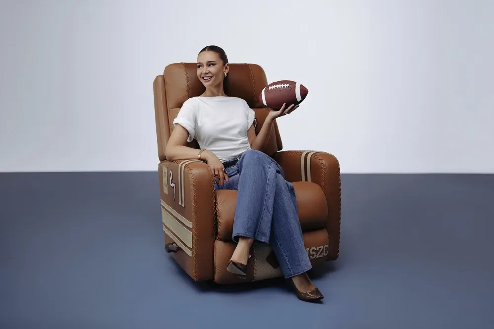 Fashion meets fandom in football-themed recliner from La-Z-Boy